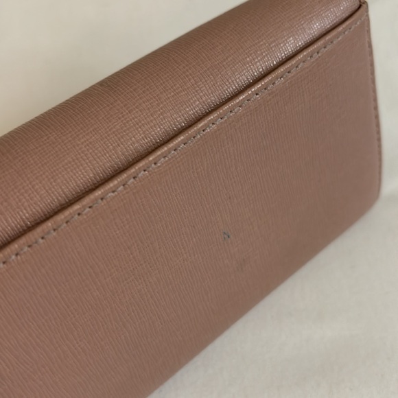 Furla blush pink large fold over leather wallet - Picture 4 of 13